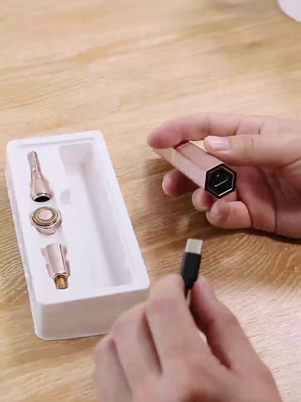 GlowSmooth | Women’s Shaver – Painless 4-in-1 for Face & Bikini Line