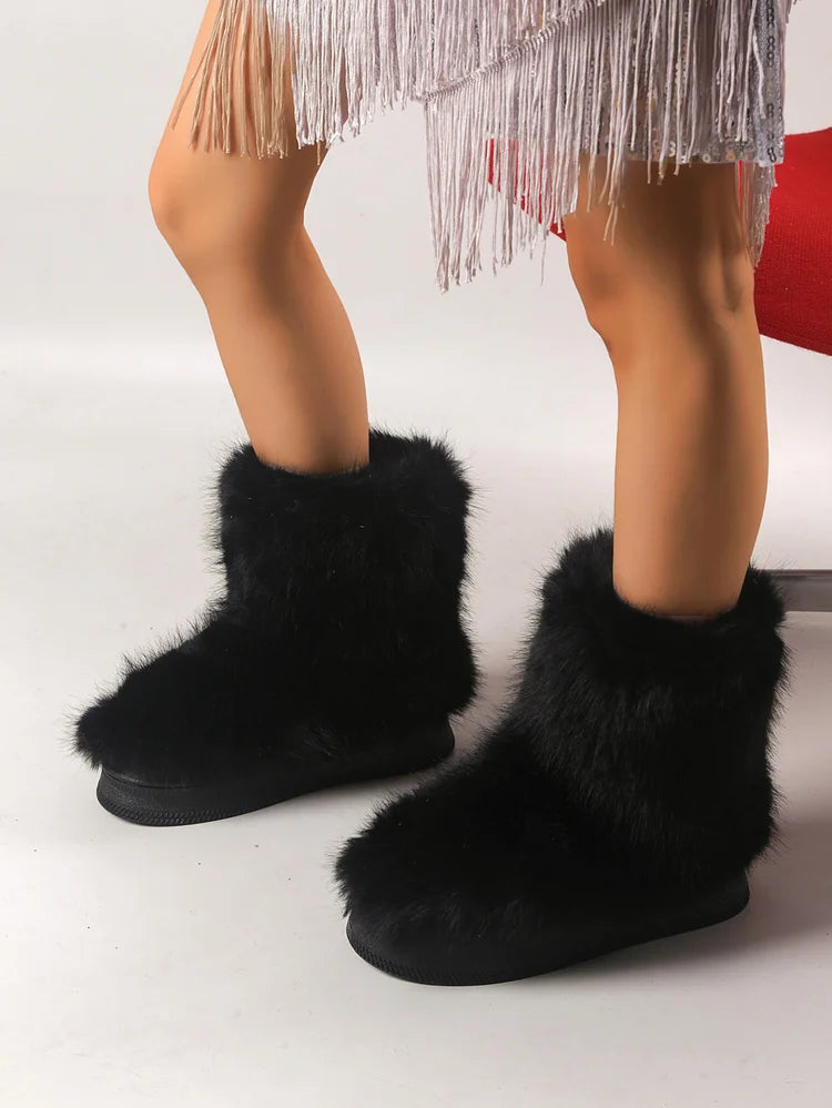 Velmora | Women’s Warm Ankle Slip-On Boots