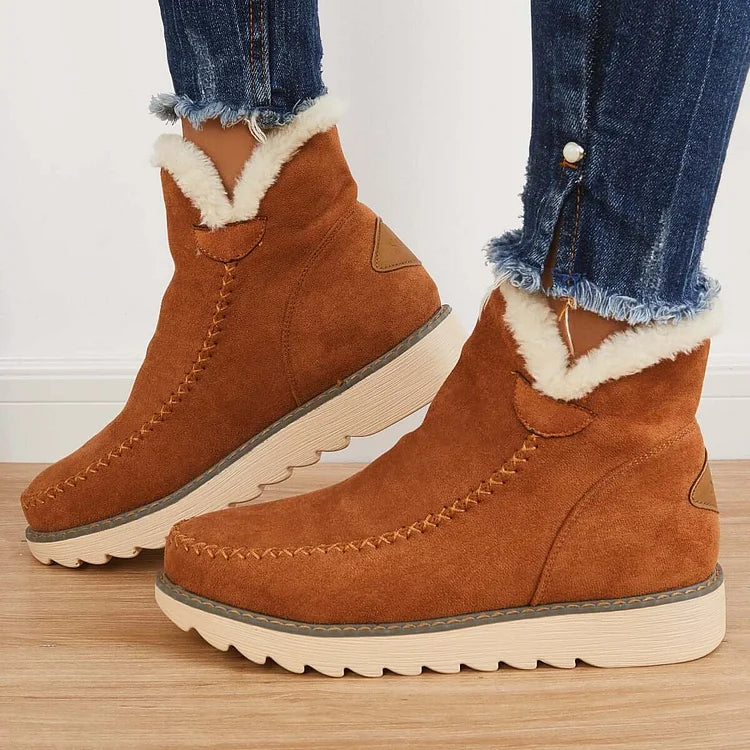 Frostelle™ | Winter Ankle Snow Boots – Non-Slip & Slip-On