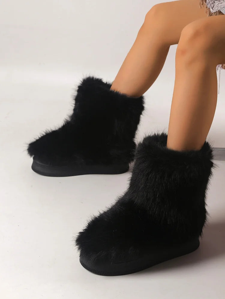 Velmora | Women’s Warm Ankle Slip-On Boots