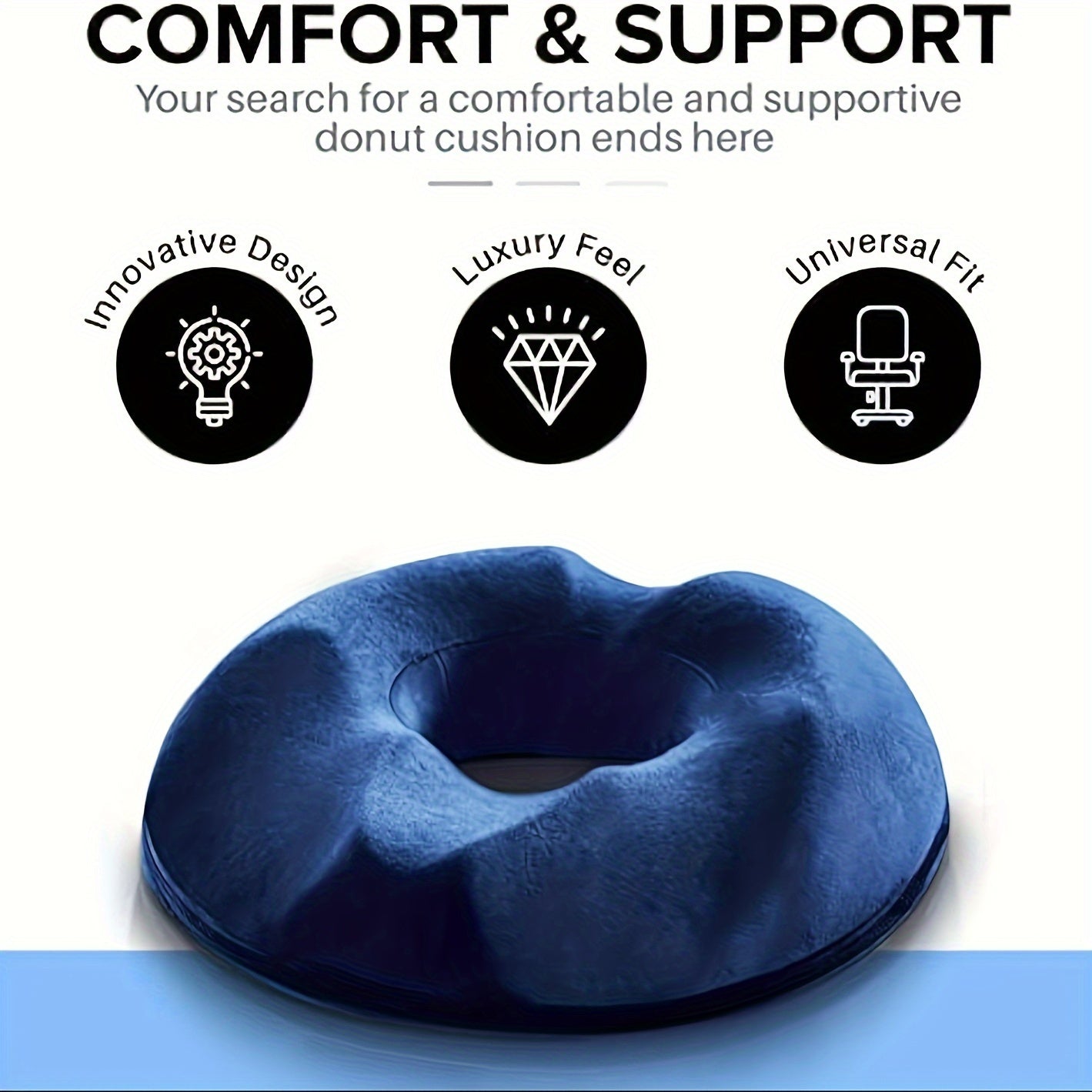 RelaxaRing™ – Orthopedic Donut Pillow for Tailbone, Hip & Posture Support