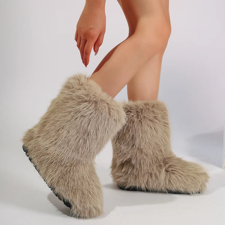Velmora | Women’s Warm Ankle Slip-On Boots