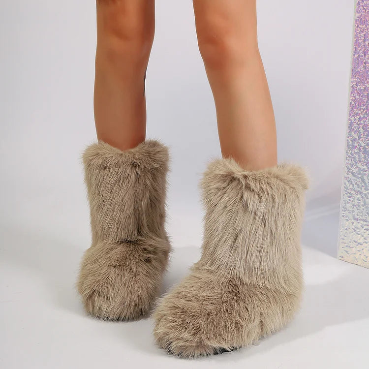 Velmora | Women’s Warm Ankle Slip-On Boots
