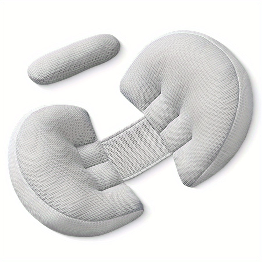 BellyNest™ – Ergonomic 2-in-1 Pregnancy Pillow for Side-Sleeping Comfort & Support