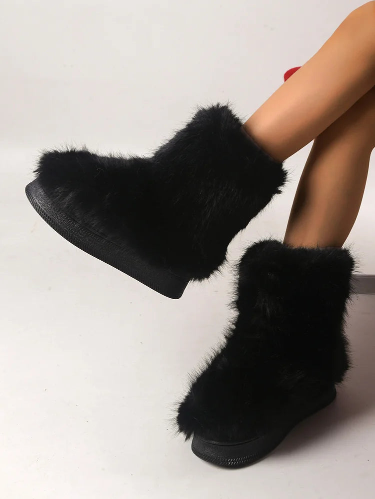 Velmora | Women’s Warm Ankle Slip-On Boots