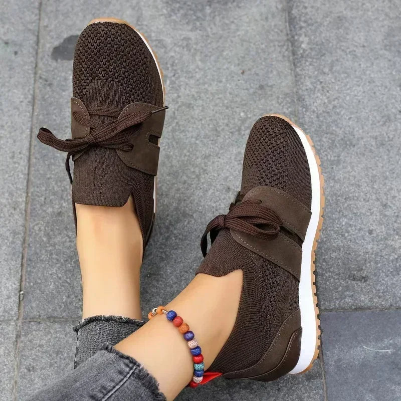 NJTD — Breathable Knit Women’s Platform Sneakers