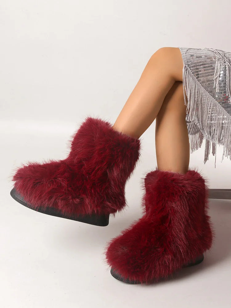 Velmora | Women’s Warm Ankle Slip-On Boots
