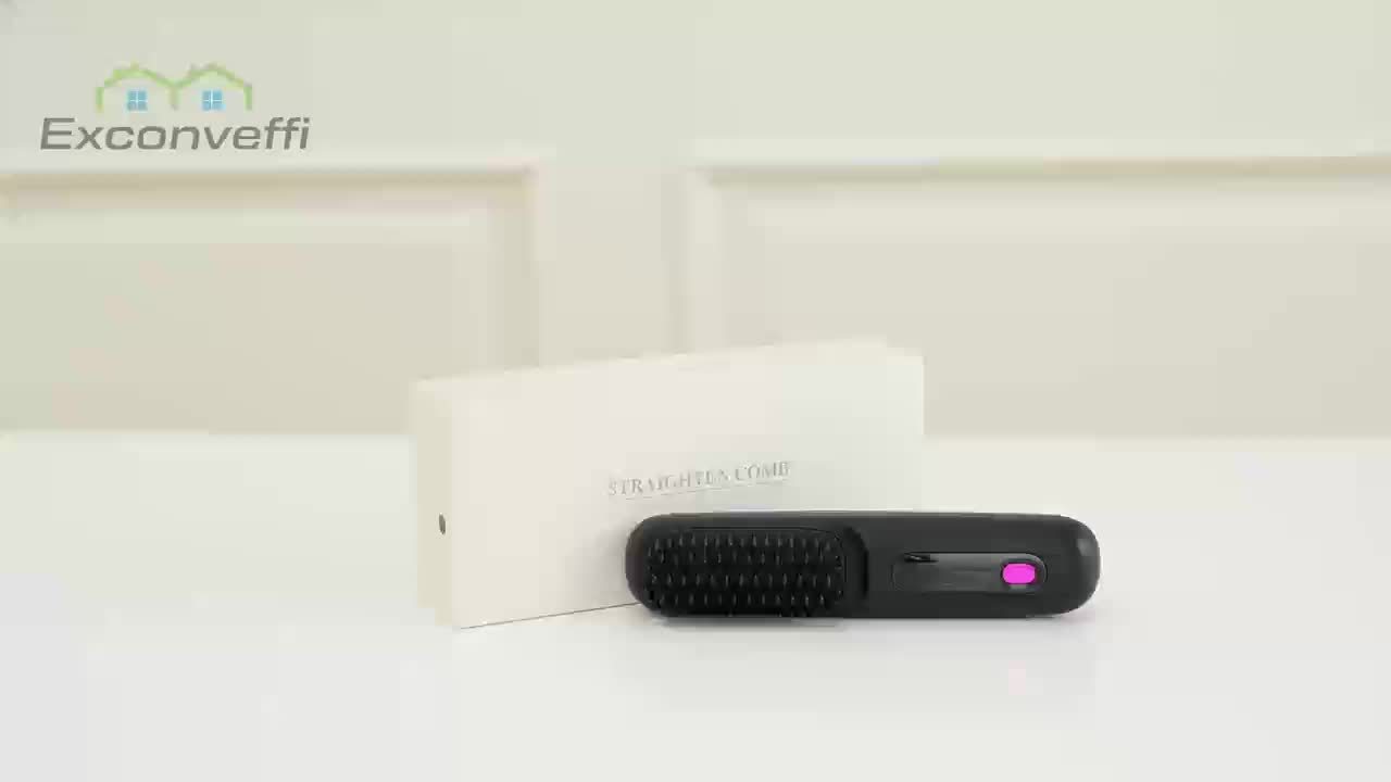 SleekMate | Portable USB-Rechargeable Straightening Comb with Anti-Scald Protection