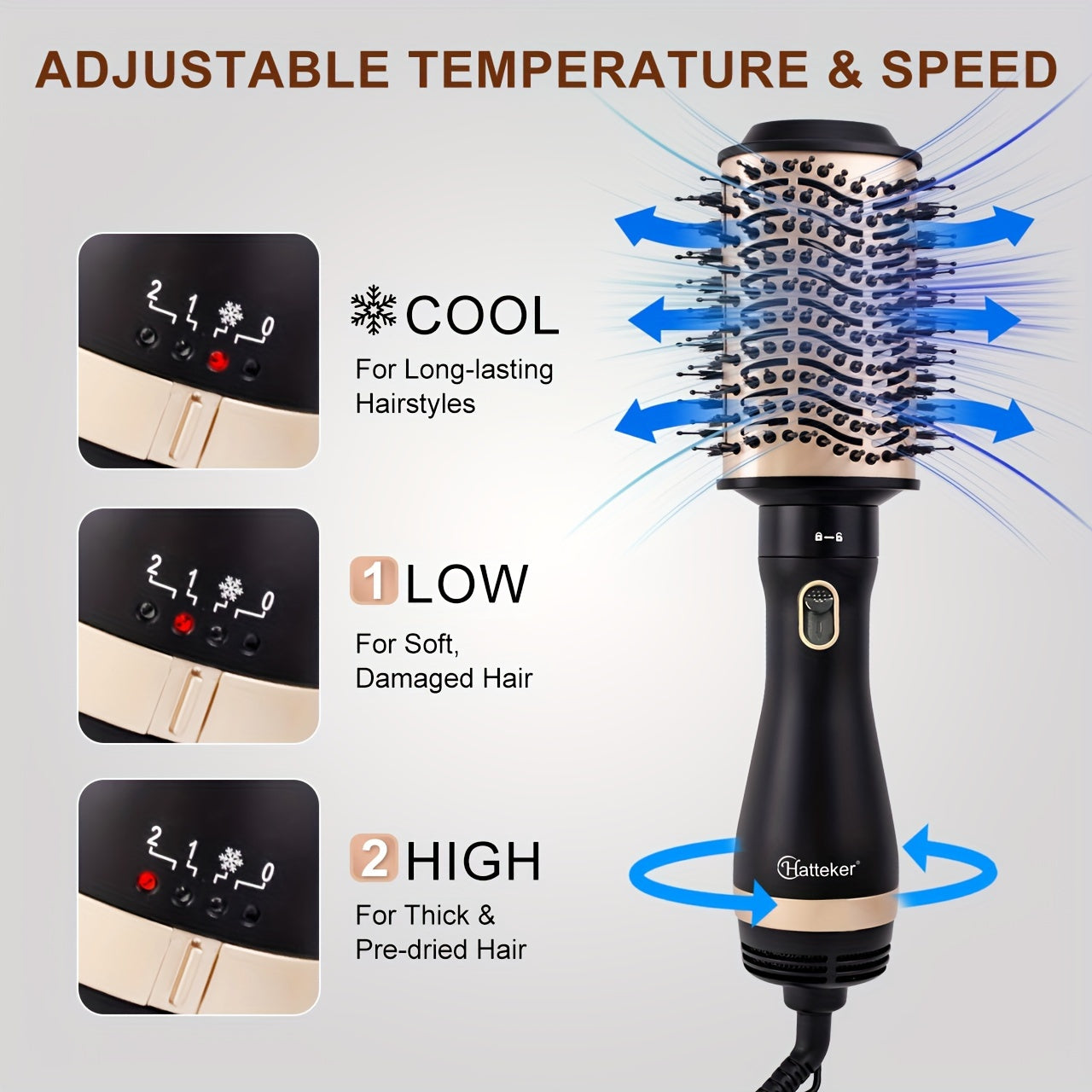 Hatterker™ Electric Styling Comb – Fast 4-in-1 Drying & Smoothing Tool