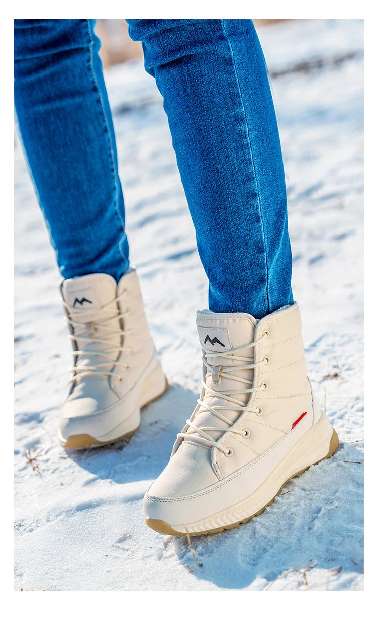 Velmora | Waterproof Lace-Up Winter Boots