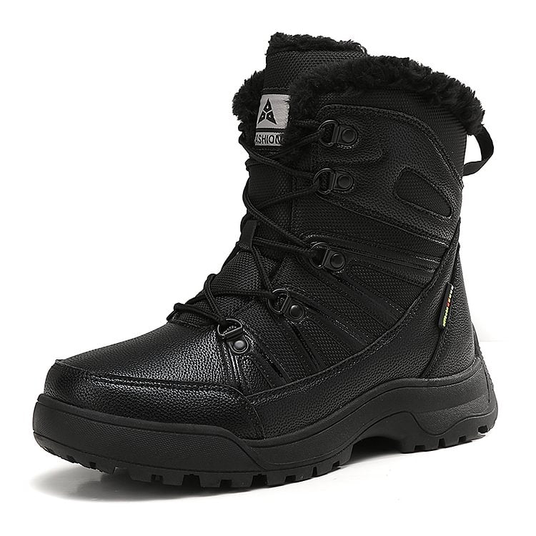 SnowEase | Women’s Winter Lace-Up Plush Ankle Boots