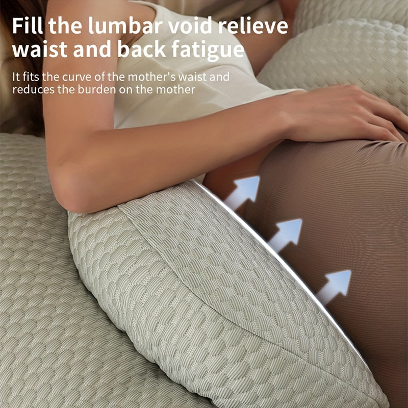 PregnaRest™ Adjustable Full-Body Pillow for Side Sleeping Moms
