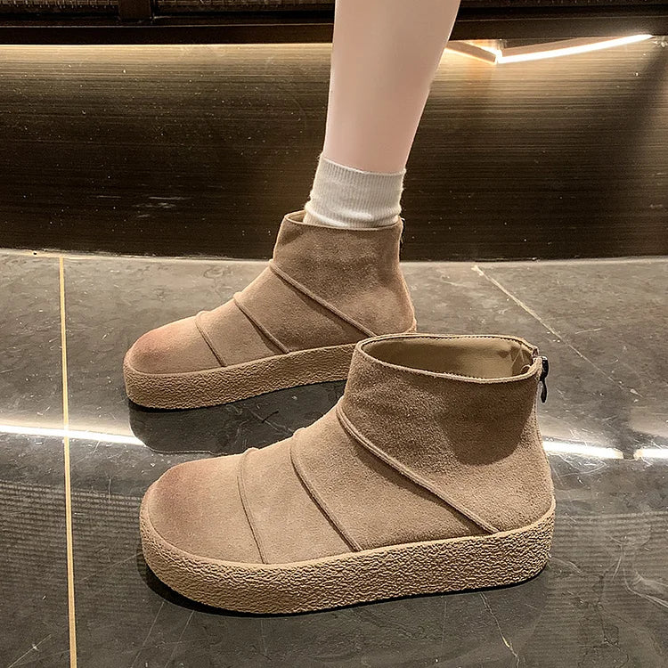Glace™ | Elegant Ladies Snow Boots – Low Heel Ankle