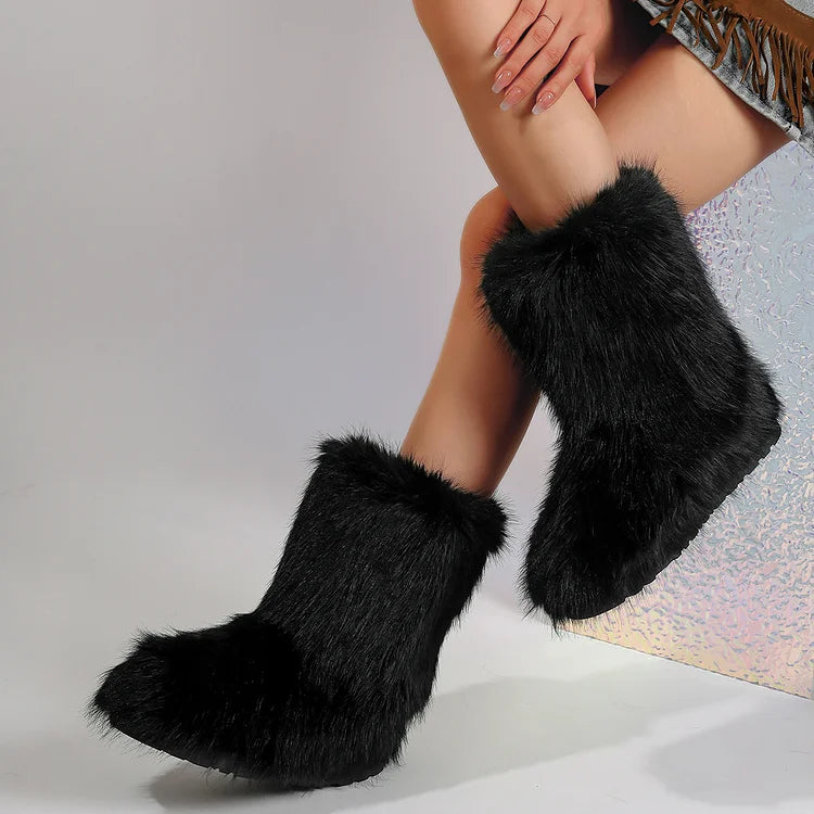 Velmora | Women’s Warm Ankle Slip-On Boots