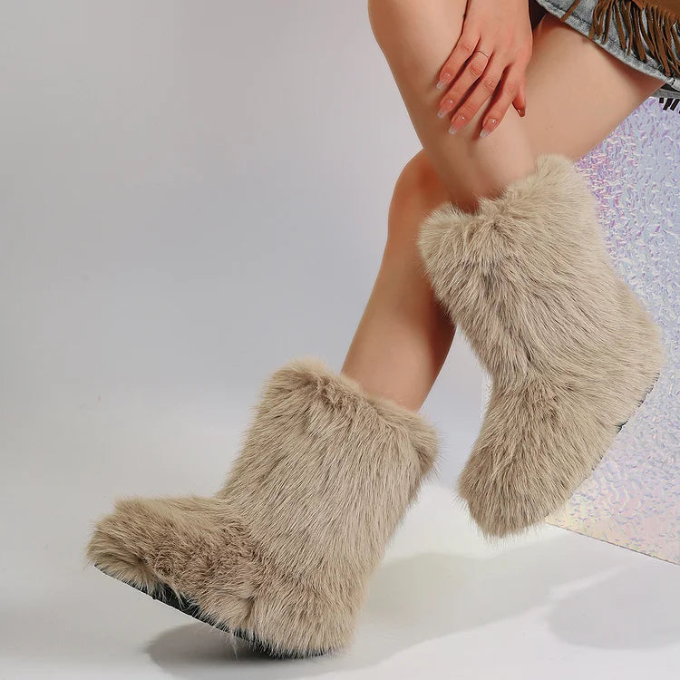 Velmora | Women’s Warm Ankle Slip-On Boots