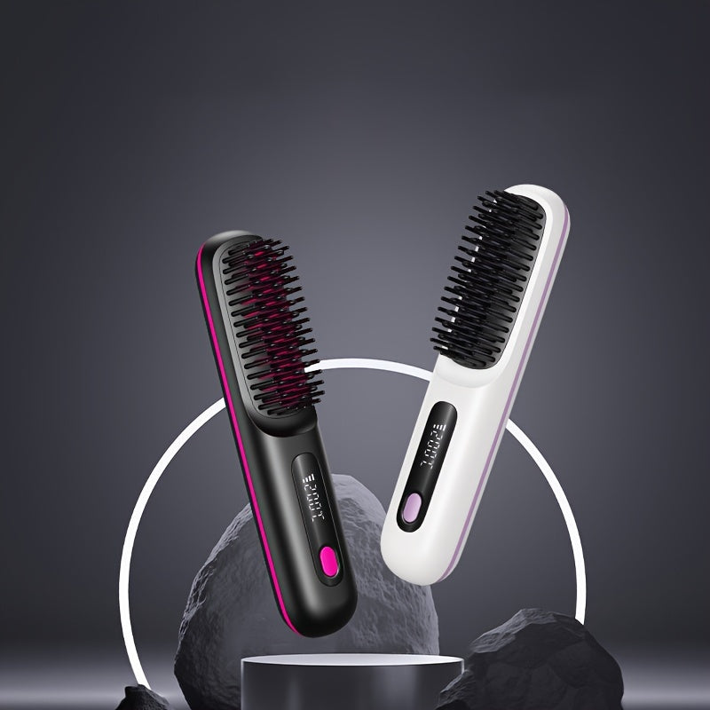 SleekMate | Portable USB-Rechargeable Straightening Comb with Anti-Scald Protection