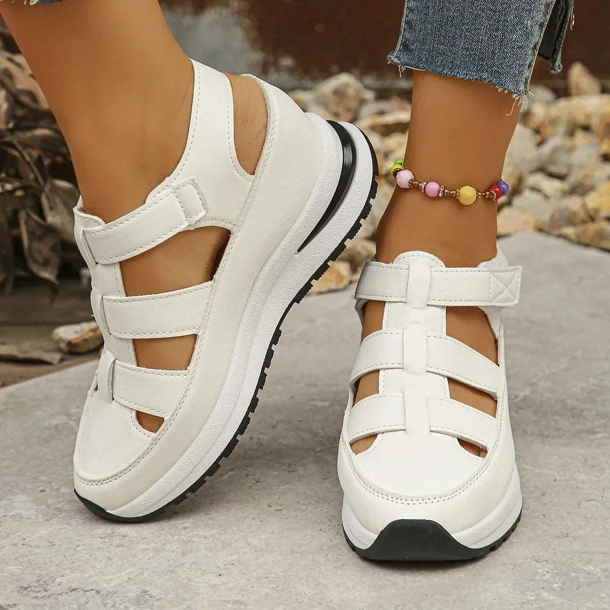 Charlot | Women’s Platform Walking Sandals – Supportive & Lightweight