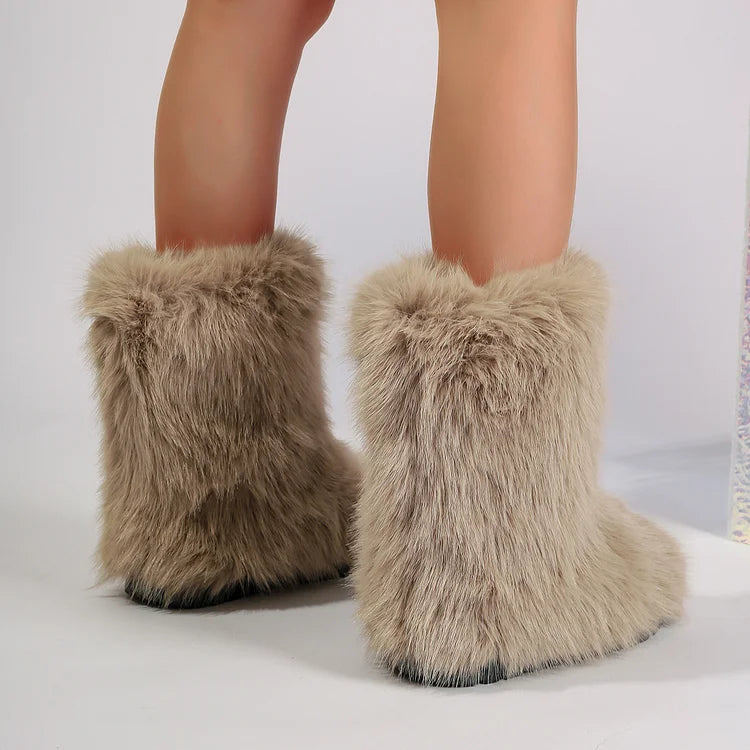 Velmora | Women’s Warm Ankle Slip-On Boots