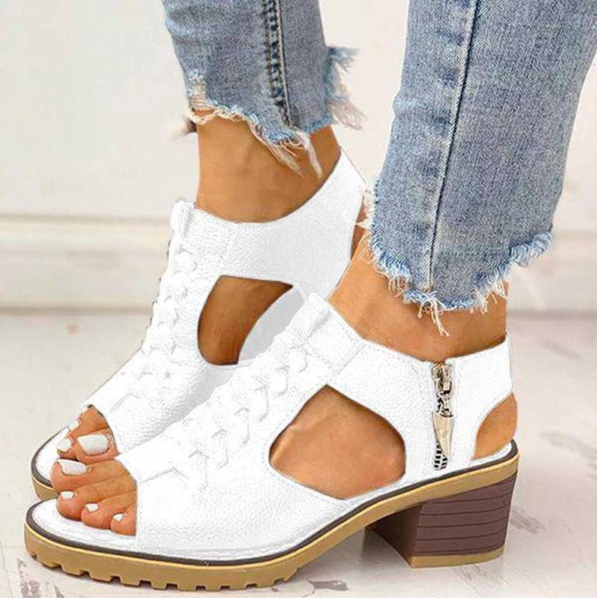 Ouida™ Elegant Low Heel Sandals