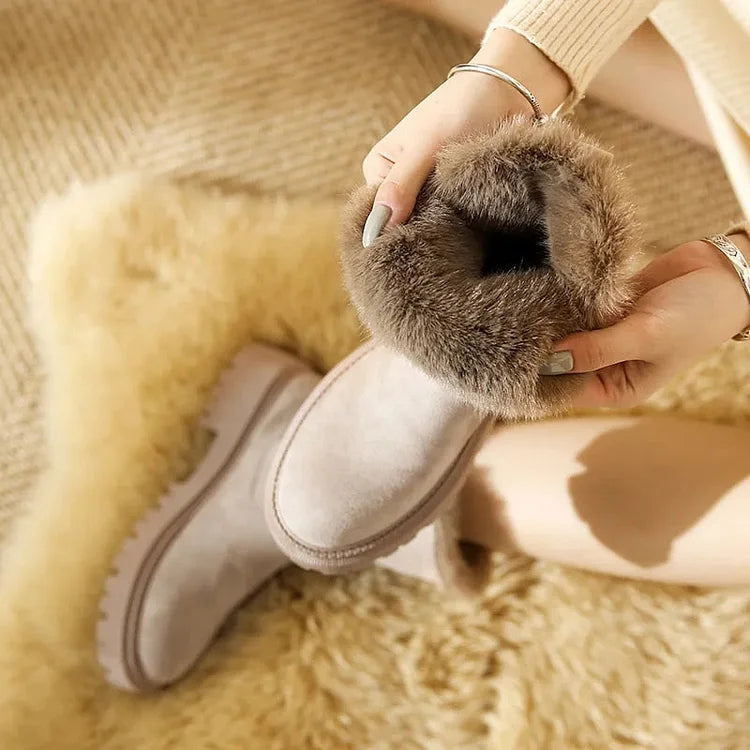 Velvura™ | Women’s Winter Boots – Warm Plush Platform