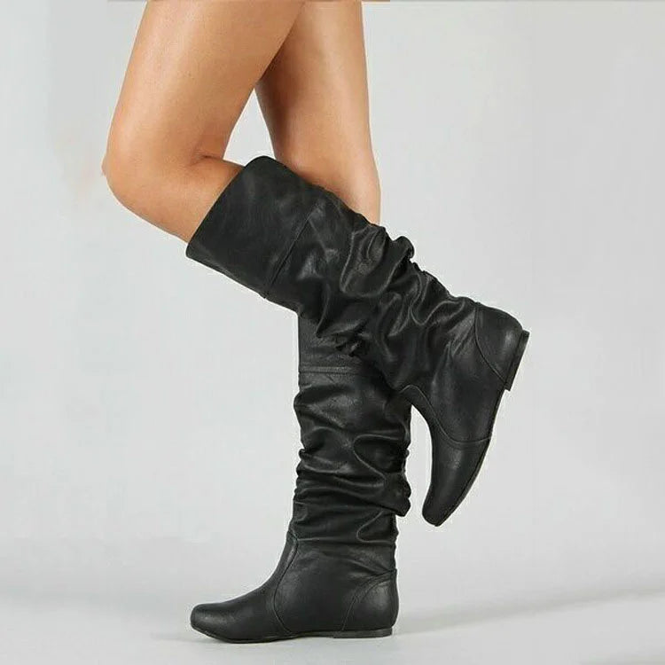 Nuvessa | Women’s Mid-Calf Slip-On Boots