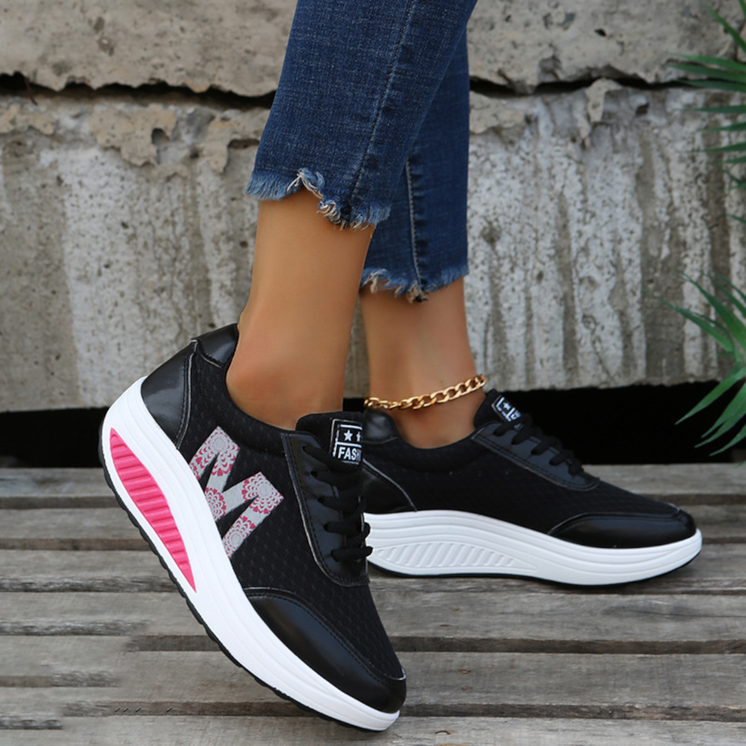 Solevia – Pain-Free Breathable Mesh Platform Walking Sneakers
