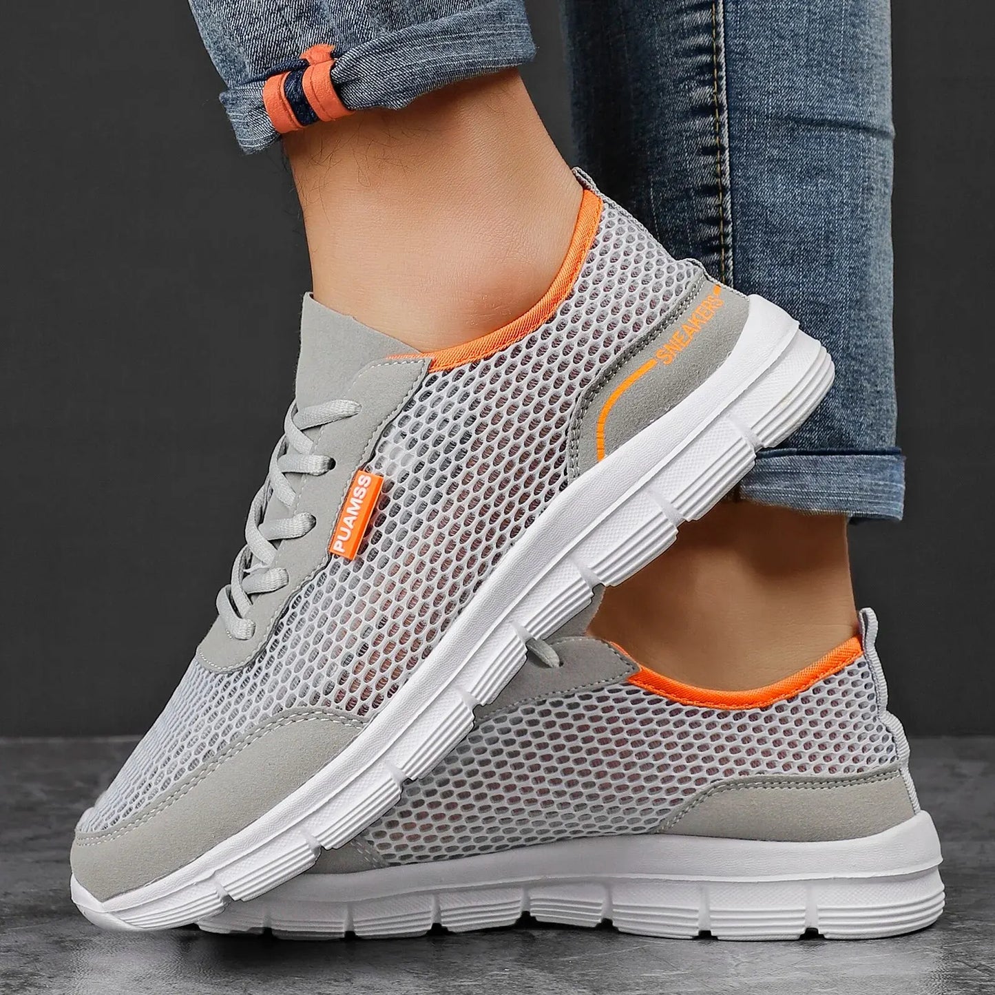 PUAMSS Men’s Running Sneakers – Lightweight, Breathable & Supportive