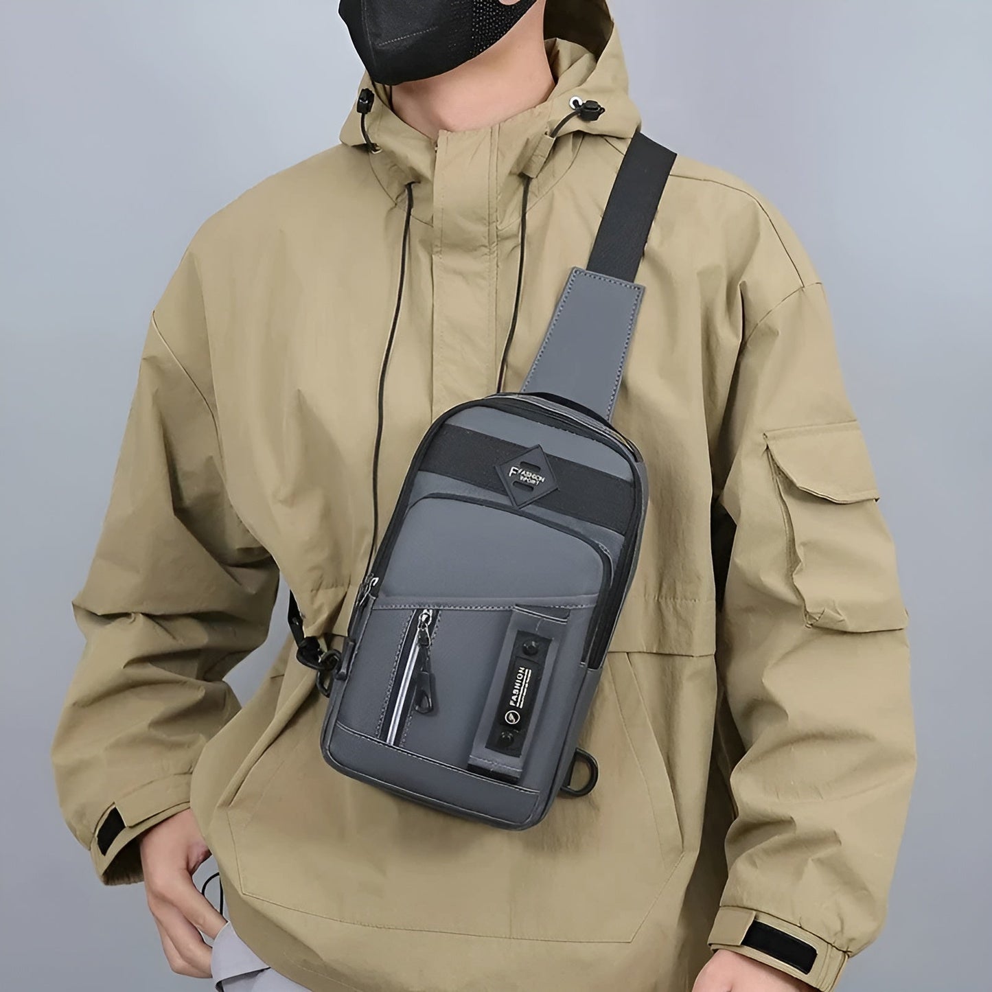 Men’s Anti-Theft Chest Bag – Stylish, Secure & Waterproof