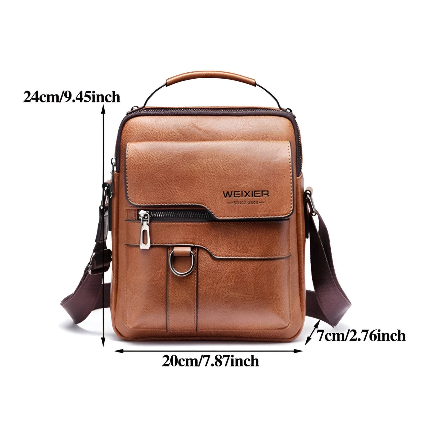 SafeStride™ Anti-Theft Leather Sling Bag