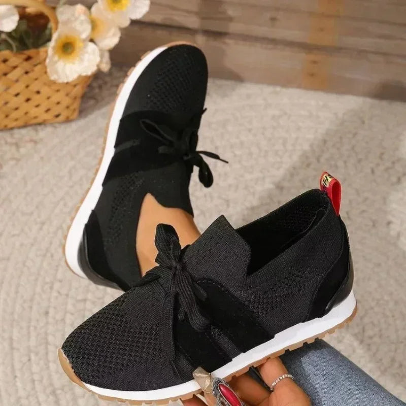 NJTD — Breathable Knit Women’s Platform Sneakers
