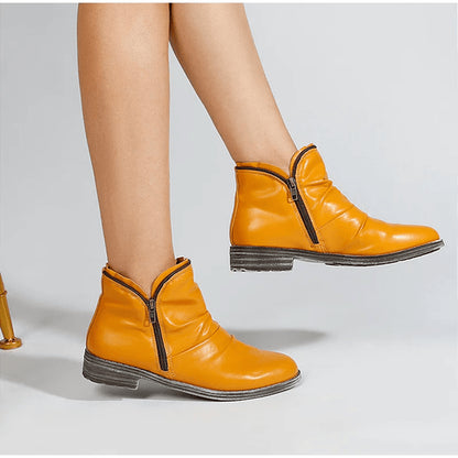 Mavexa | Western Zip Ankle Boots for Women