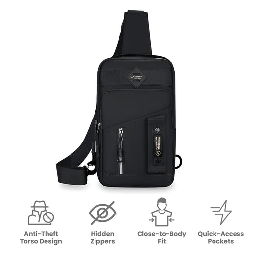 Men’s Anti-Theft Chest Bag – Stylish, Secure & Waterproof