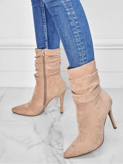 Velora | Stylish Pointed Toe High Heel Ankle Boots