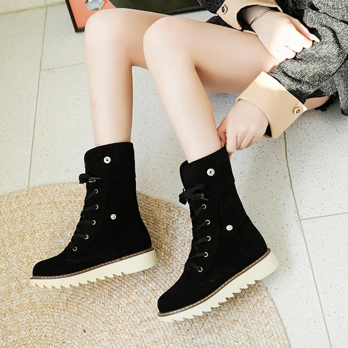 FEROX™ | Women’s Mid-Length Boots - Warm Lace-Up