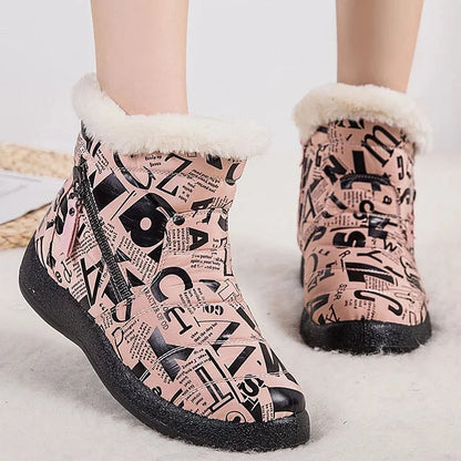 BeckyWalk™ | Women’s Printed Winter Ankle Boots