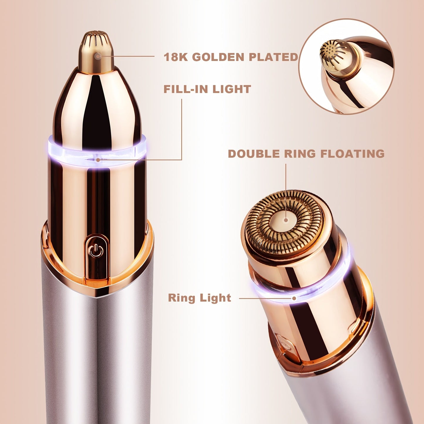 Conduroma™ 2-in-1 eyebrow & face trimmer - Precise & USB rechargeable