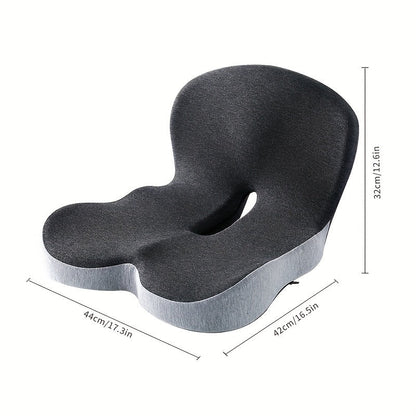 PostureNest™ Ergonomic Memory Foam Cushion for Hip & Lower Back Support