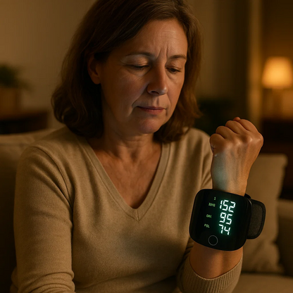 PulseTrack™ – Portable LED Wrist Blood Pressure Monitor