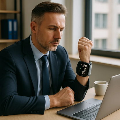 PulseTrack™ – Portable LED Wrist Blood Pressure Monitor