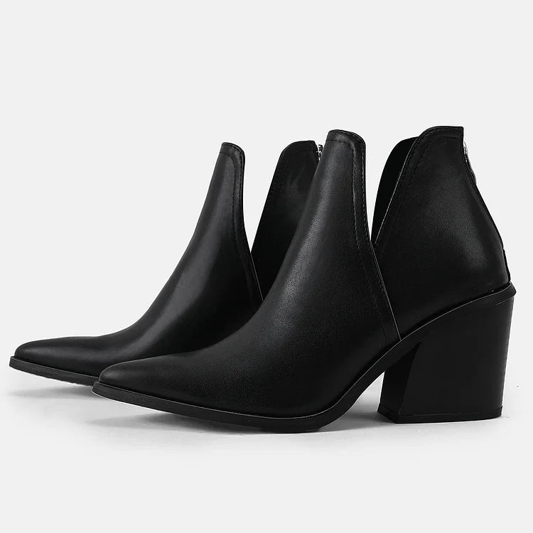 VELA™ | Women’s Mid-Heel Ankle Boots – Slip-On