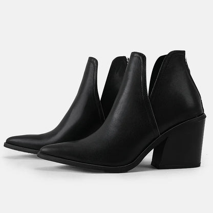 VELA™ | Women’s Mid-Heel Ankle Boots – Slip-On