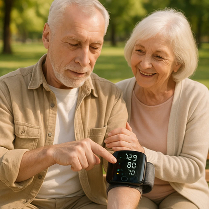 PulseTrack™ – Portable LED Wrist Blood Pressure Monitor