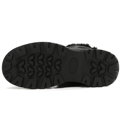 SnowEase | Women’s Winter Lace-Up Plush Ankle Boots
