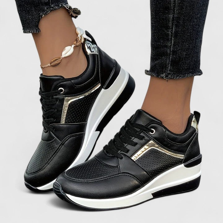 Novyssa | Women’s Wedge Sneakers with Side Zipper