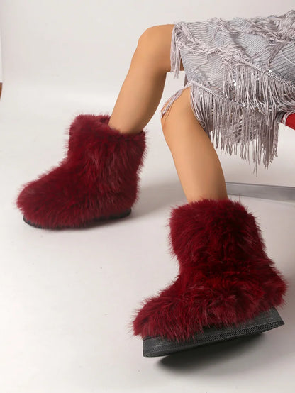 Velmora | Women’s Warm Ankle Slip-On Boots