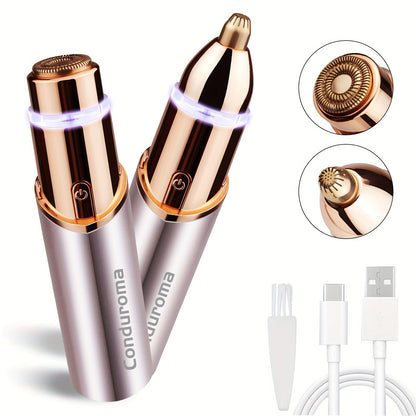 Conduroma™ 2-in-1 eyebrow & face trimmer - Precise & USB rechargeable