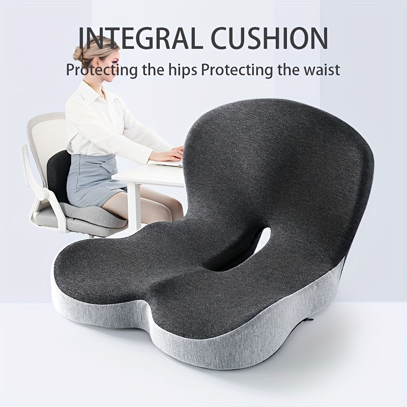 PostureNest™ Ergonomic Memory Foam Cushion for Hip & Lower Back Support