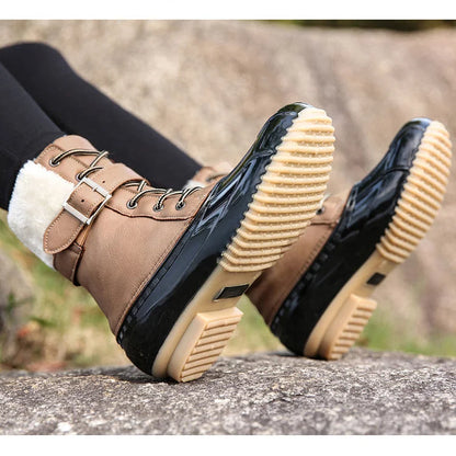 FROZA™ | Women’s Waterproof Lace-Up Ankle Snow Boots