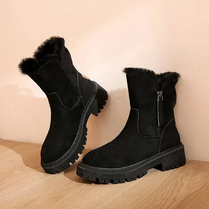 Velvura™ | Women’s Winter Boots – Warm Plush Platform