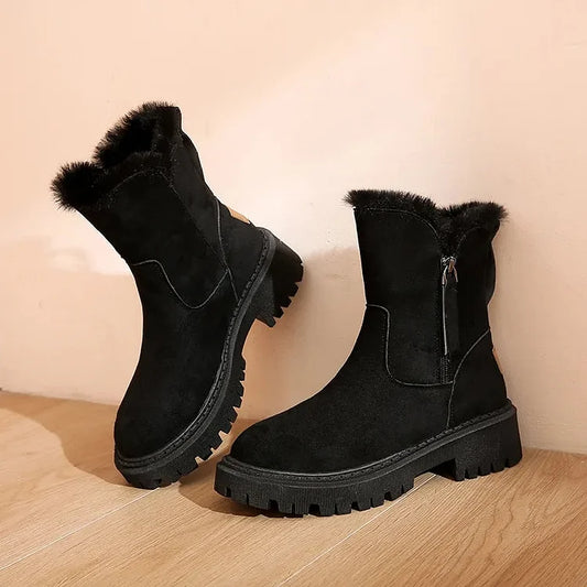 Velvura™ | Women’s Winter Boots – Warm Plush Platform